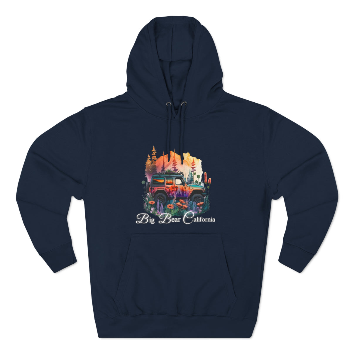 Big Bear Jeep Floral Hoodie