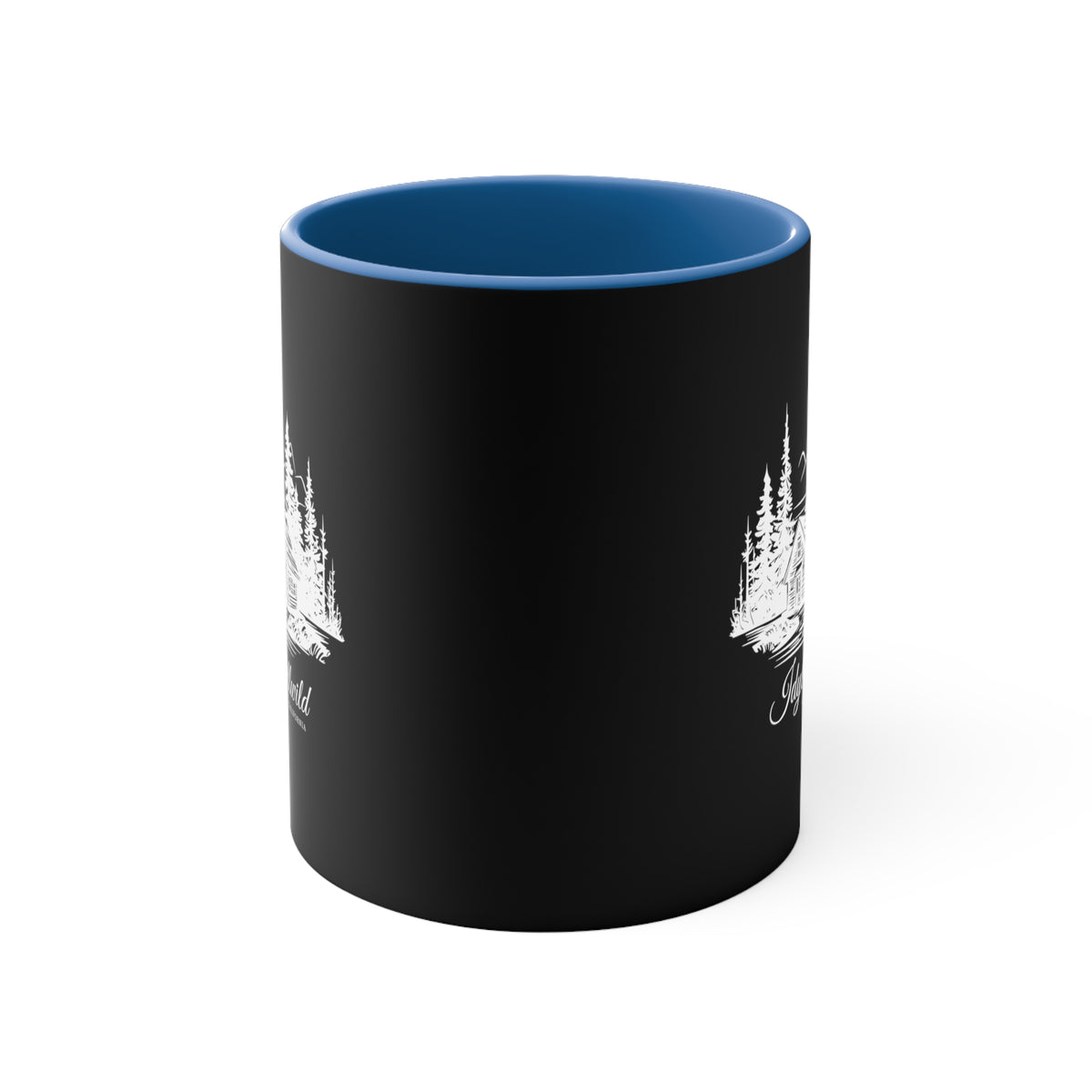 Black Idyllwild Cabin Accent Mug