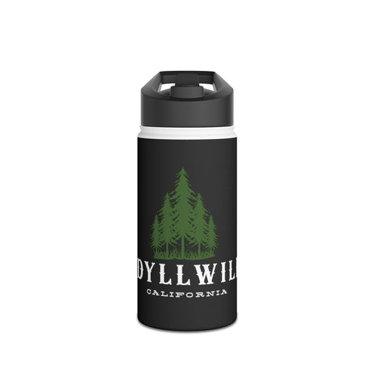Stainless Steel Water Bottle, Standard Lid Idyllwild California Green Pine