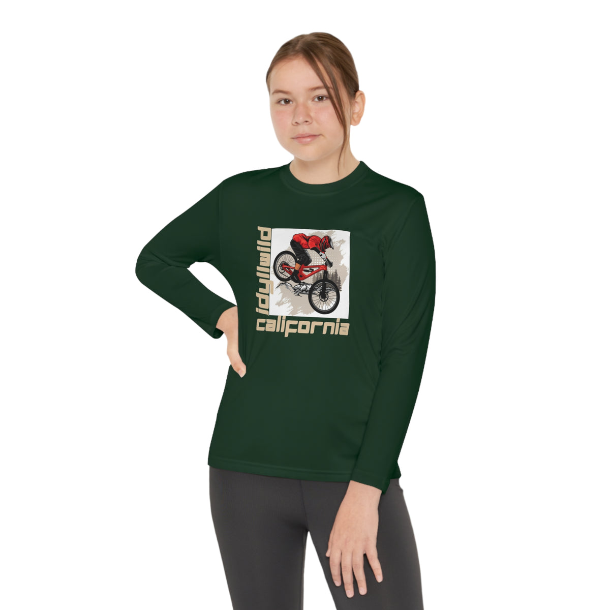 Idyllwild Mountain Biking Square II Youth Long Sleeve Competitor Tee