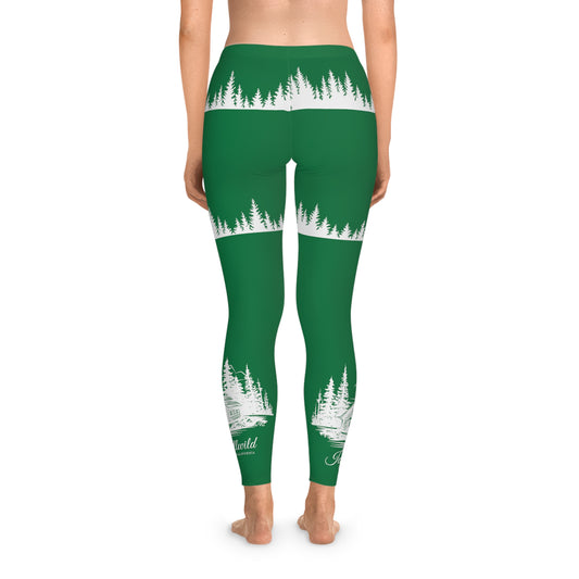 Stretchy Leggings (AOP)Idyllwild Cabin in the Woods Butt lift Green