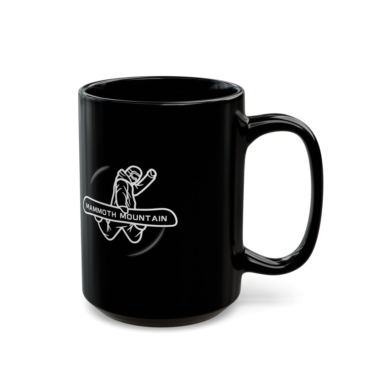 Mammoth Mountain Snowboarding Black Coffee Tea Mug