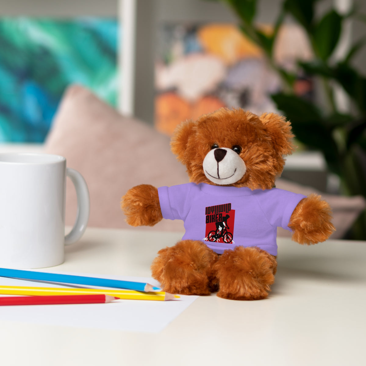 Stuffed Animals with Tee Idyllwild Mountain Biker