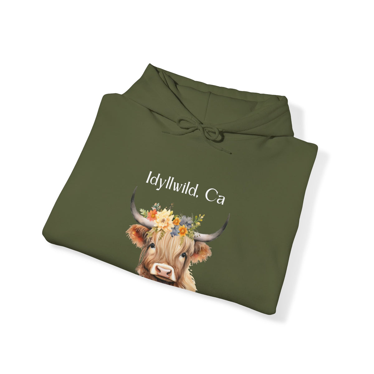 Unisex Heavy Blend™ Hooded Sweatshirt Idyllwild Cow 1