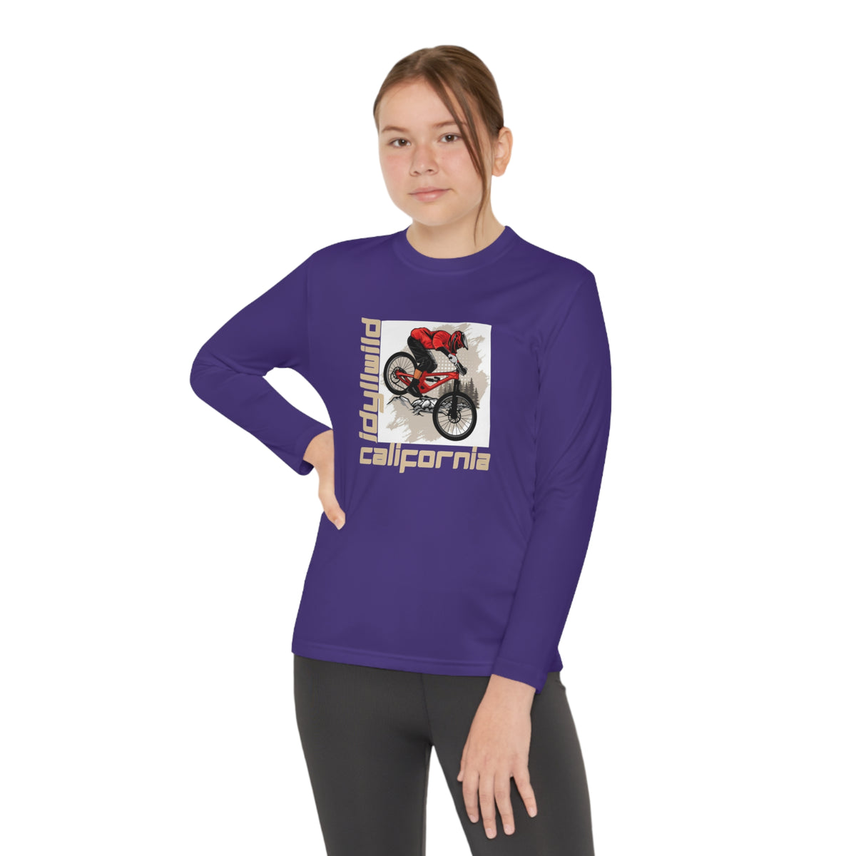 Idyllwild Mountain Biking Square II Youth Long Sleeve Competitor Tee