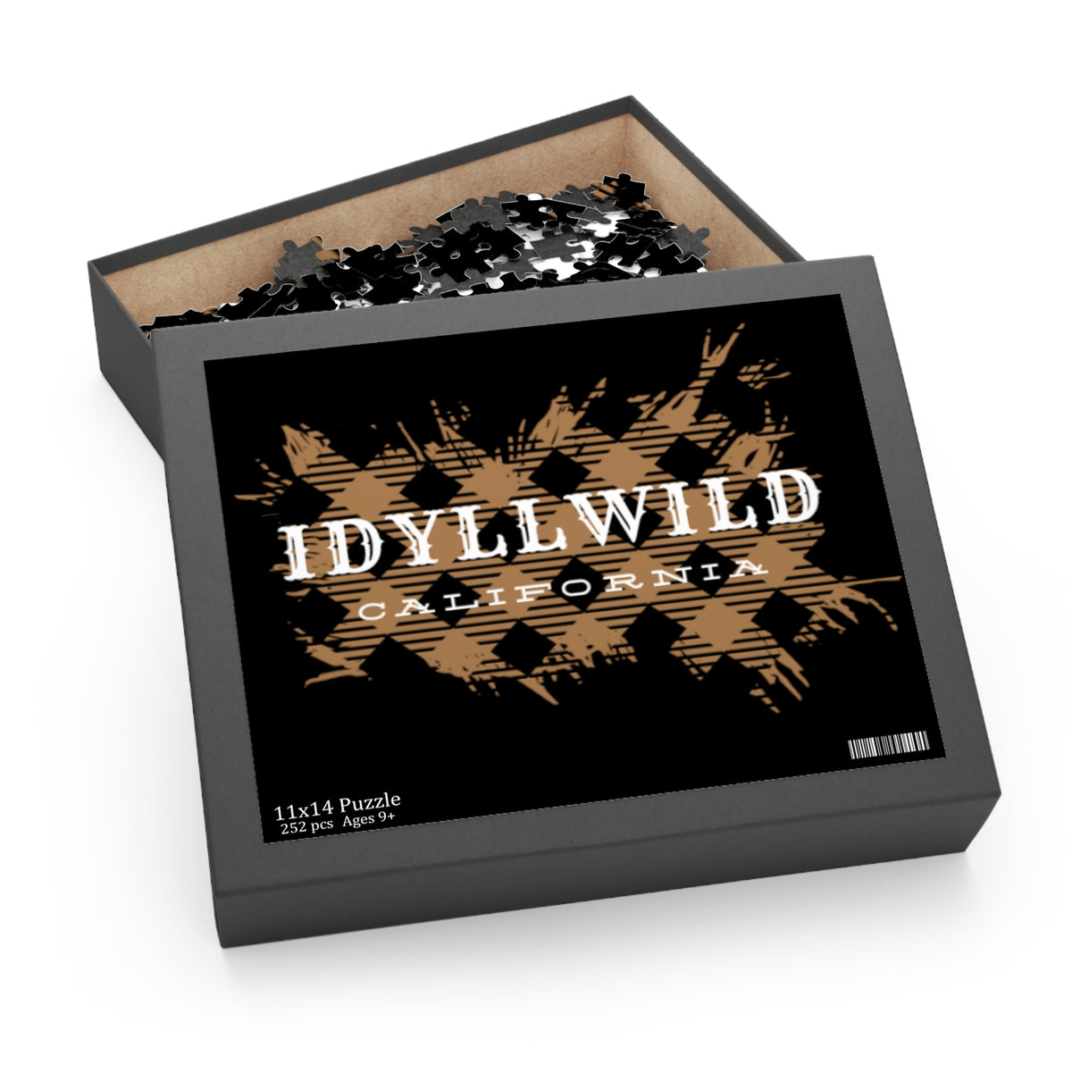 Puzzle (120, 252, 500-Piece) Idyllwild California Tan Plaid Easy