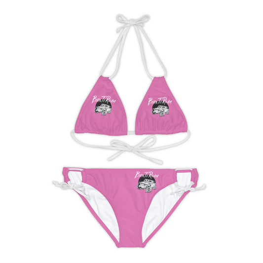 Jeep "Born To Roam" Strappy Pink Bikini Set