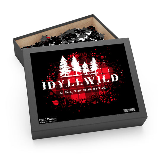 Puzzle (120, 252, 500-Piece) Idyllwild California Red Buffalo Plaid