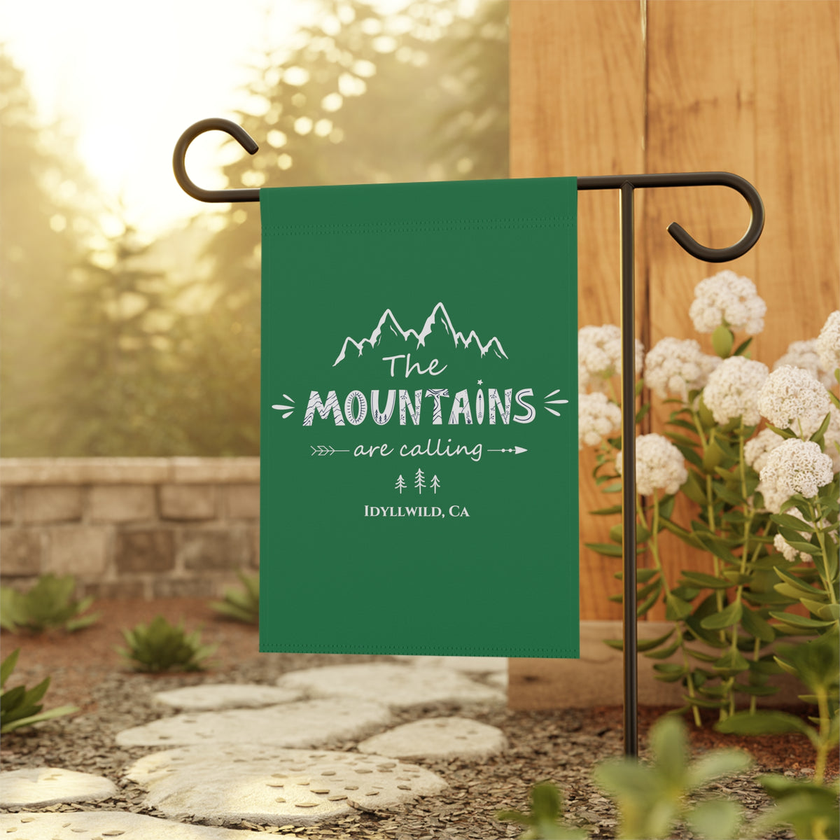 Garden & House Banner The Mountains are calling dark green