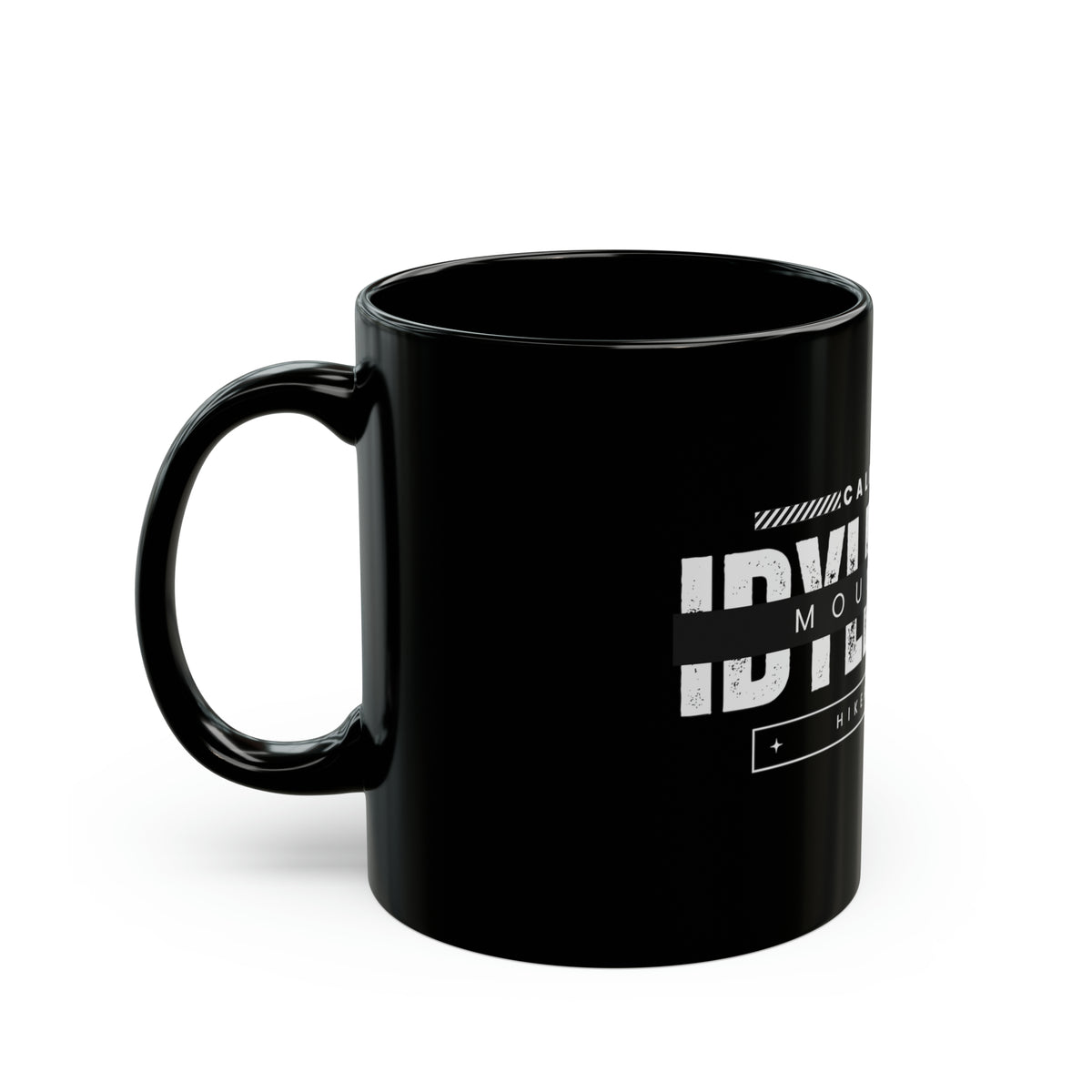 Black Mug Idywild HIkers Haven Badge