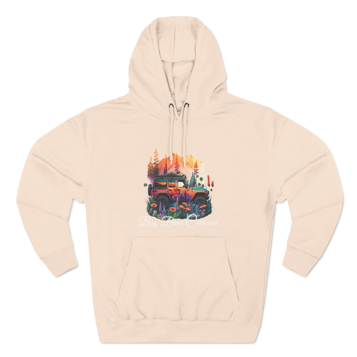 Big Bear Jeep Floral Hoodie