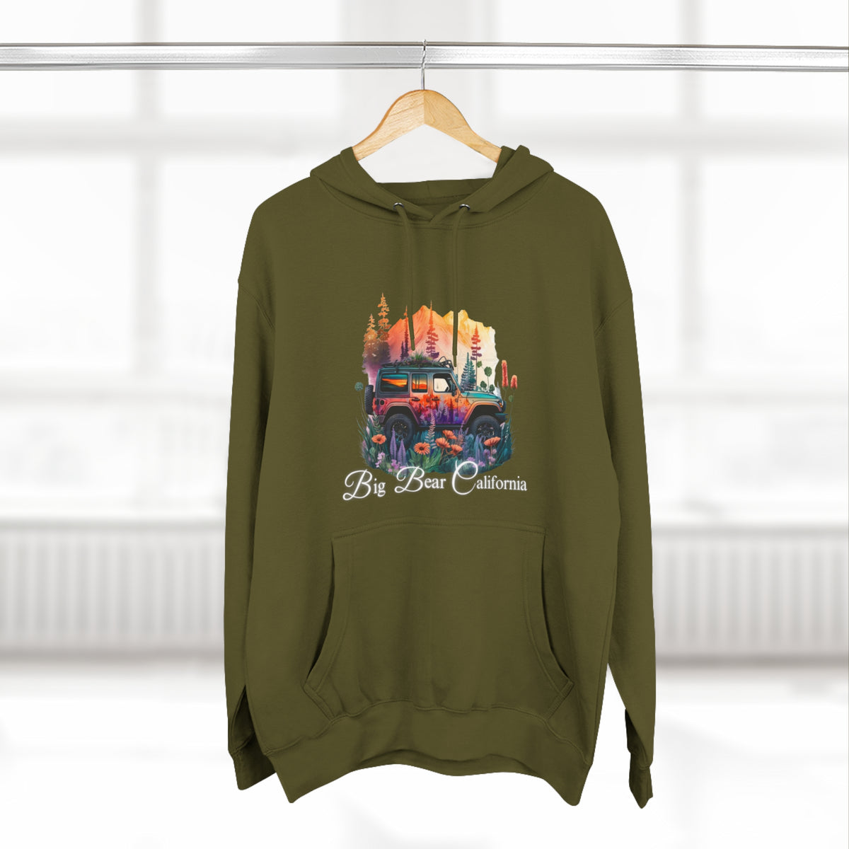 Big Bear Jeep Floral Hoodie