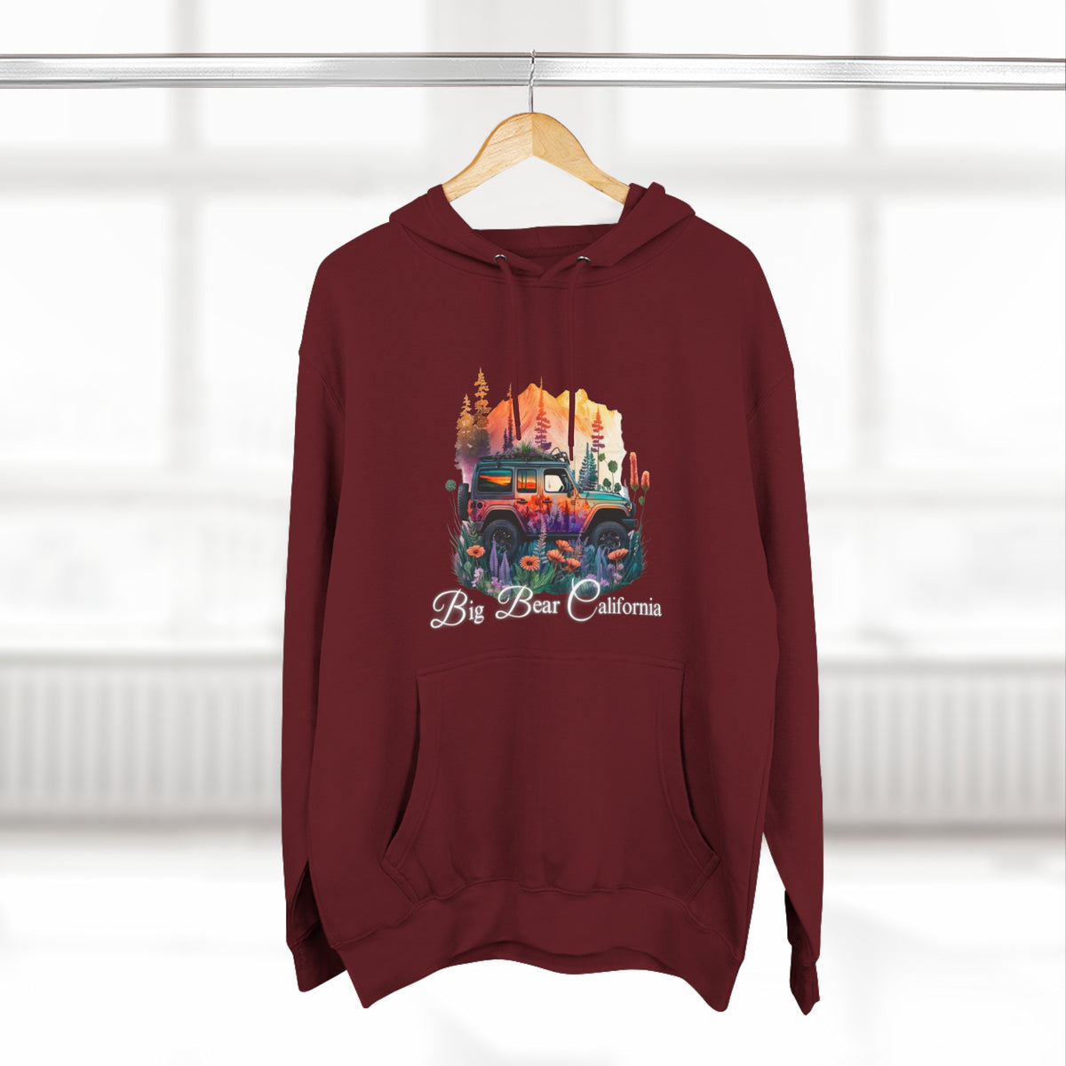 Big Bear Jeep Floral Hoodie