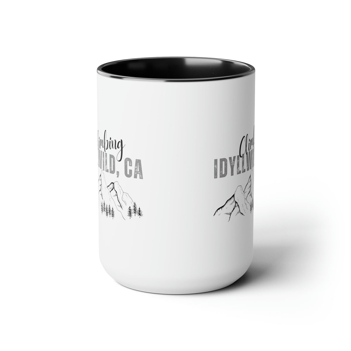 Two-Tone Coffee Mugs, 15oz Climbing Idyllwild