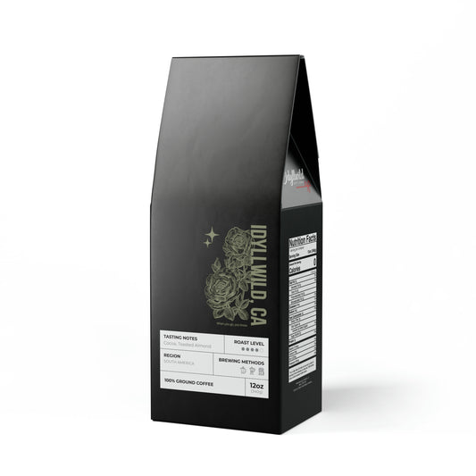 Cascades Coffee Blend (Medium-Dark Roast) Idyllwild Roses Black