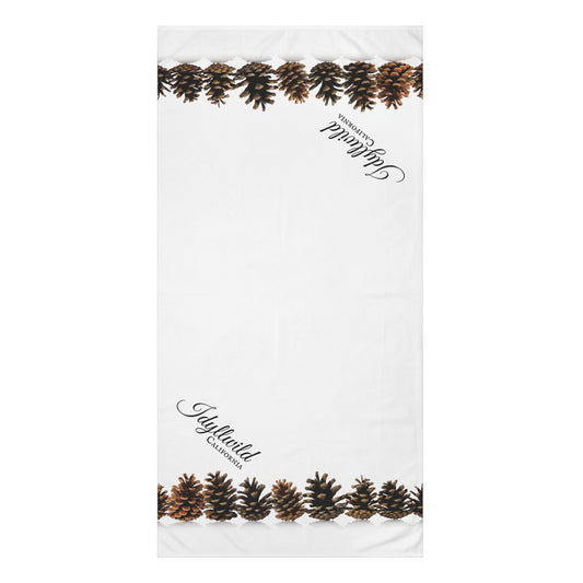 Idyllwild Row of Cones Mink-Cotton Towel
