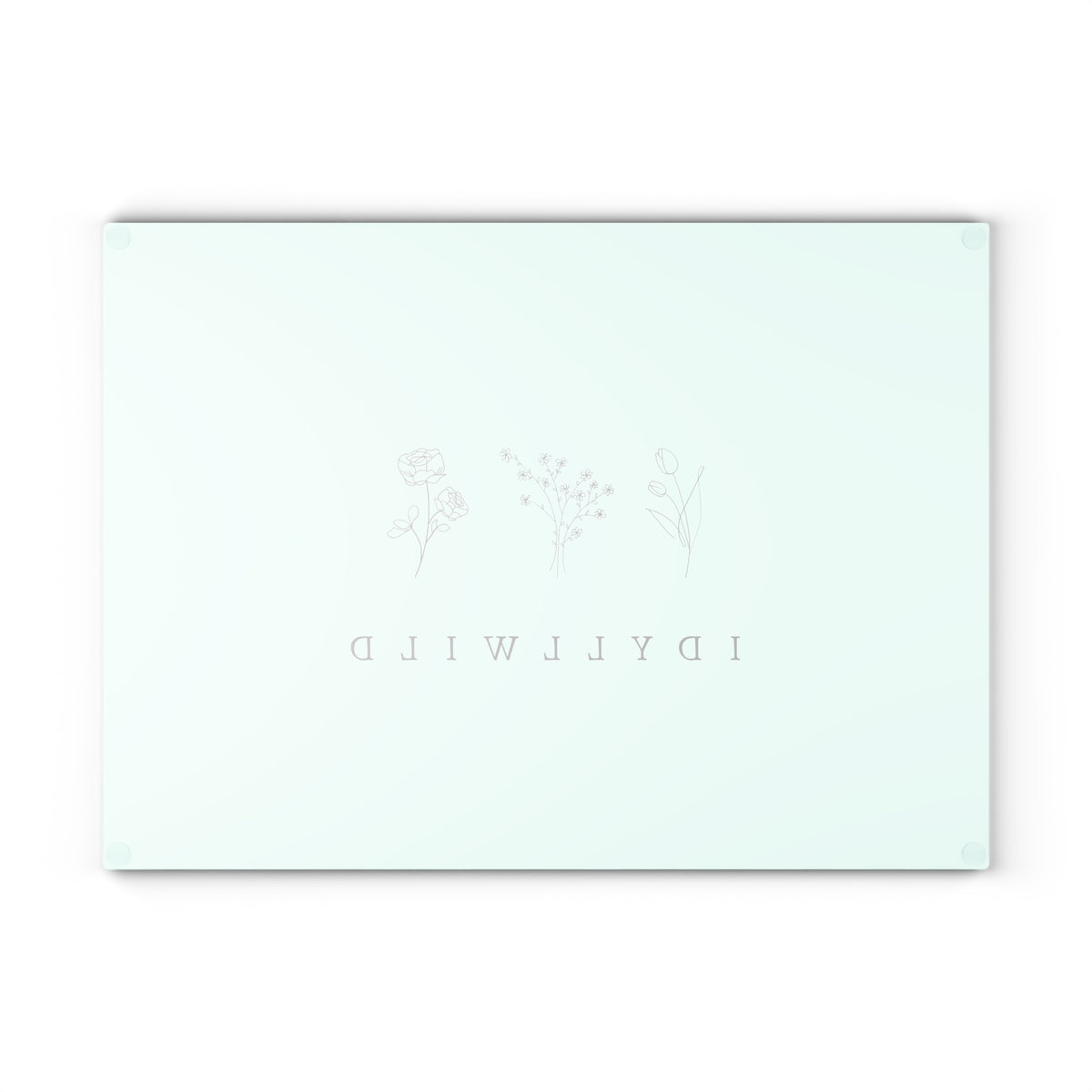 Glass Cutting Board Light Floral Idyllwild