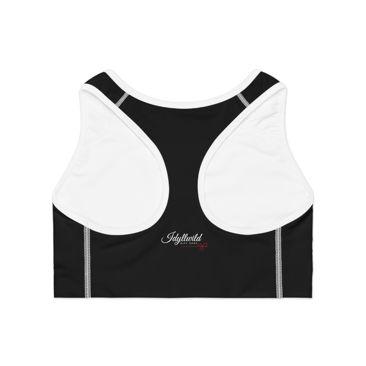 Sports Bra (AOP) PCT trail through Idyllwild Black Top