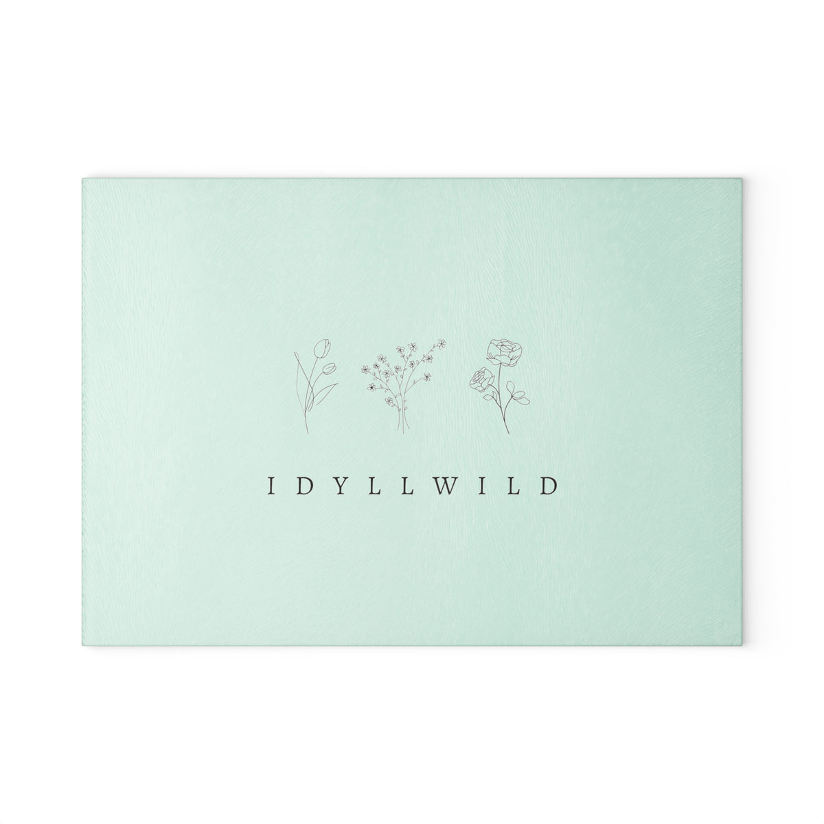 Glass Cutting Board Light Floral Idyllwild