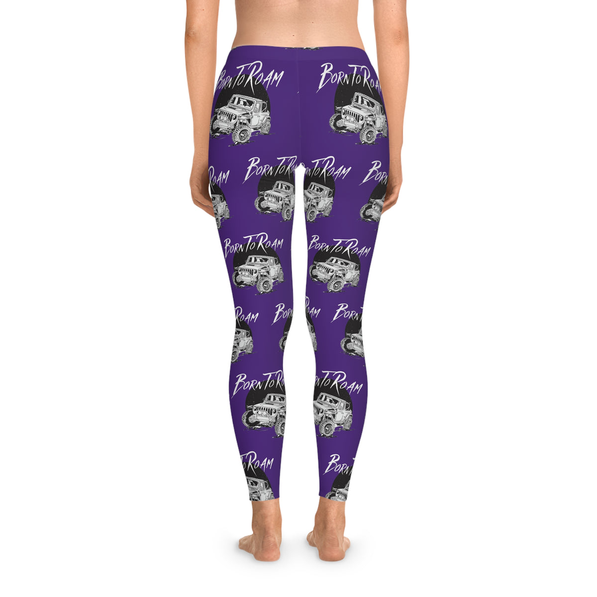 Jeep "Born To Roam" Stretchy Purple Leggings