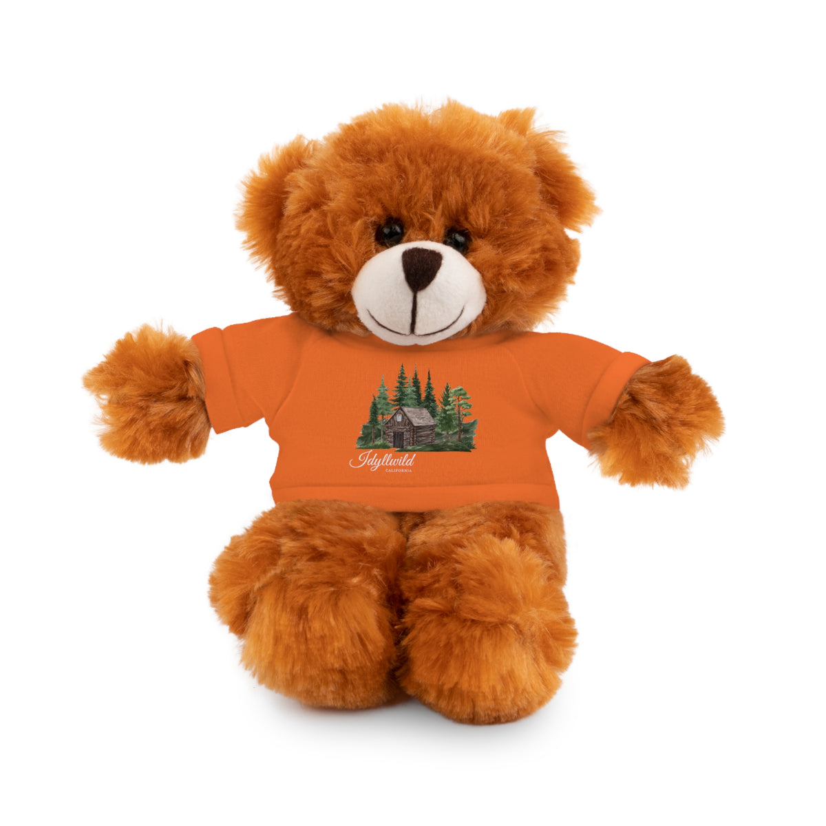Stuffed Animals with Tee Cabin in the Woods Picture Idyllwild