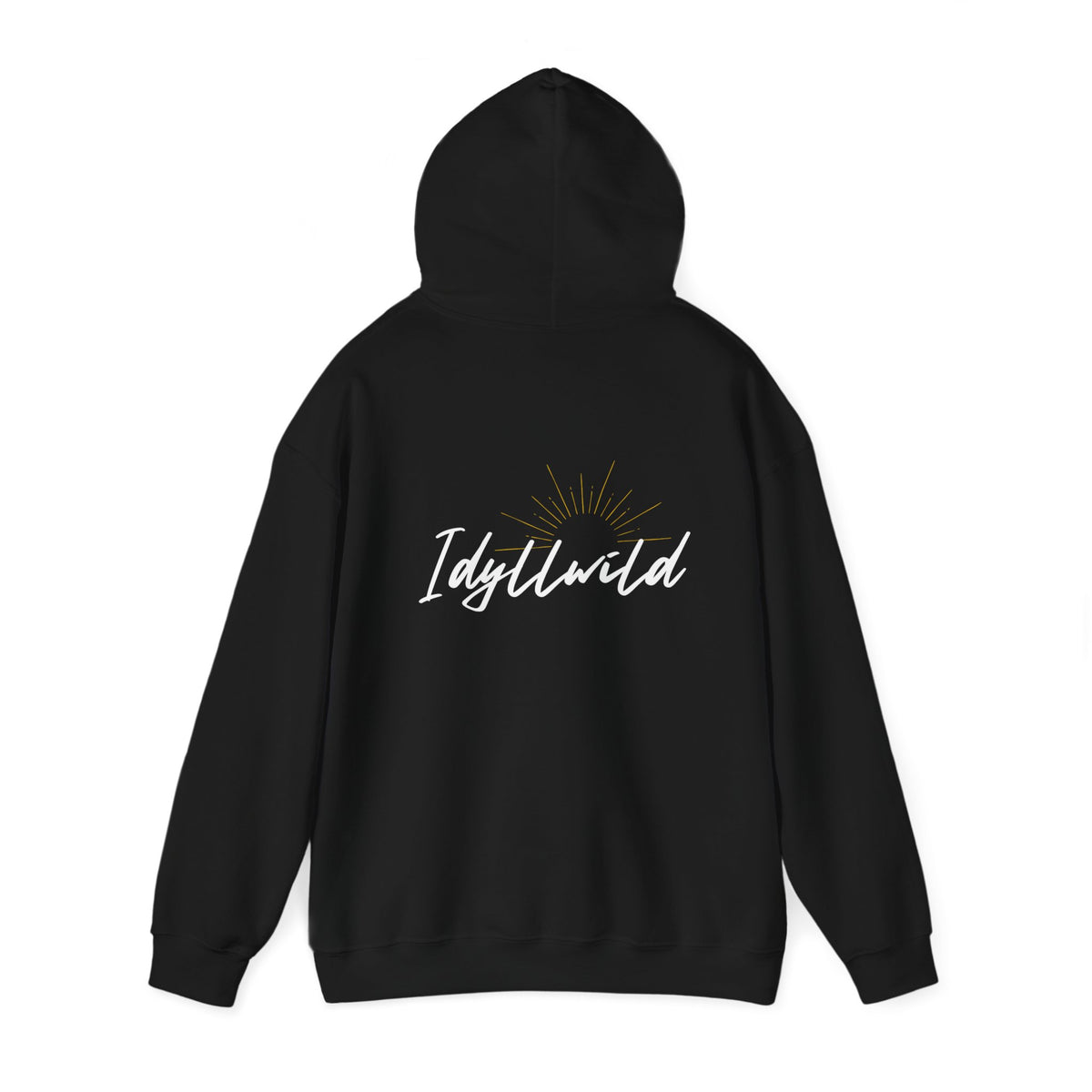 Idyllwild white script grey suburst Hoodie