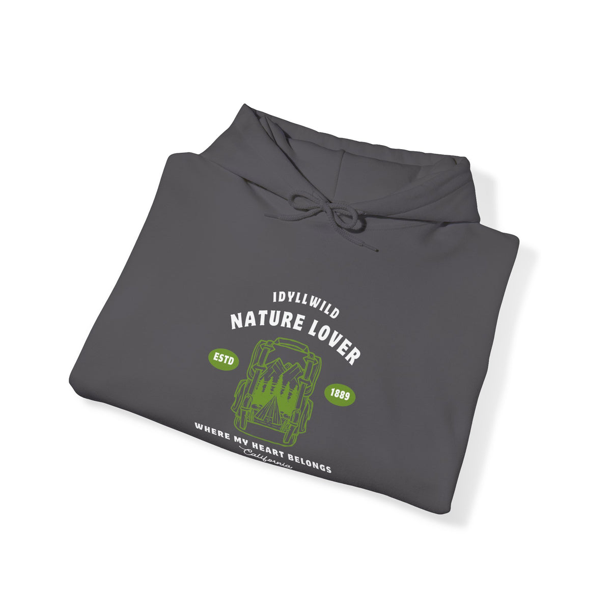 Idyllwild Nature Lover Established Green Hoodie