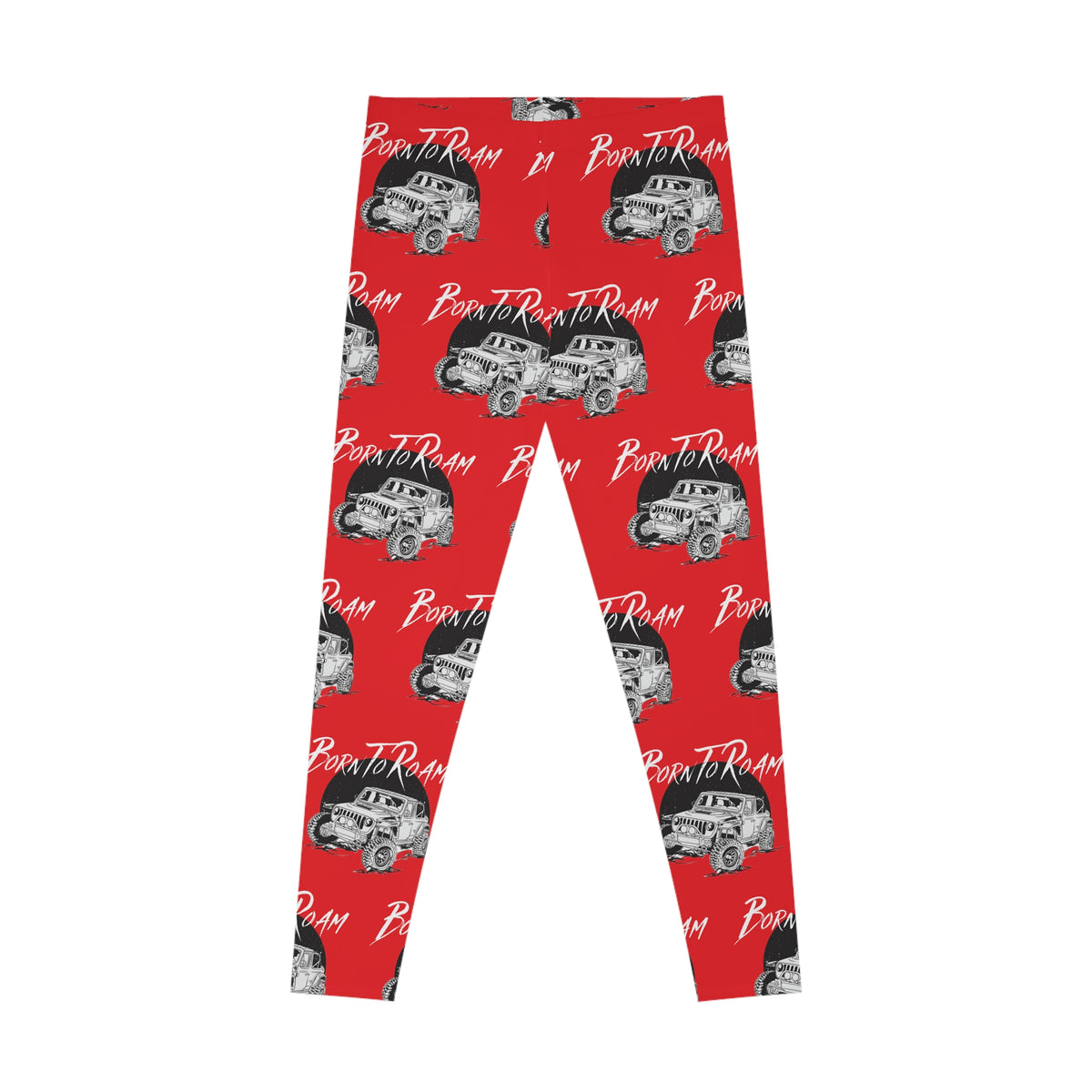 Jeep "Born To Roam" Stretchy Red Leggings