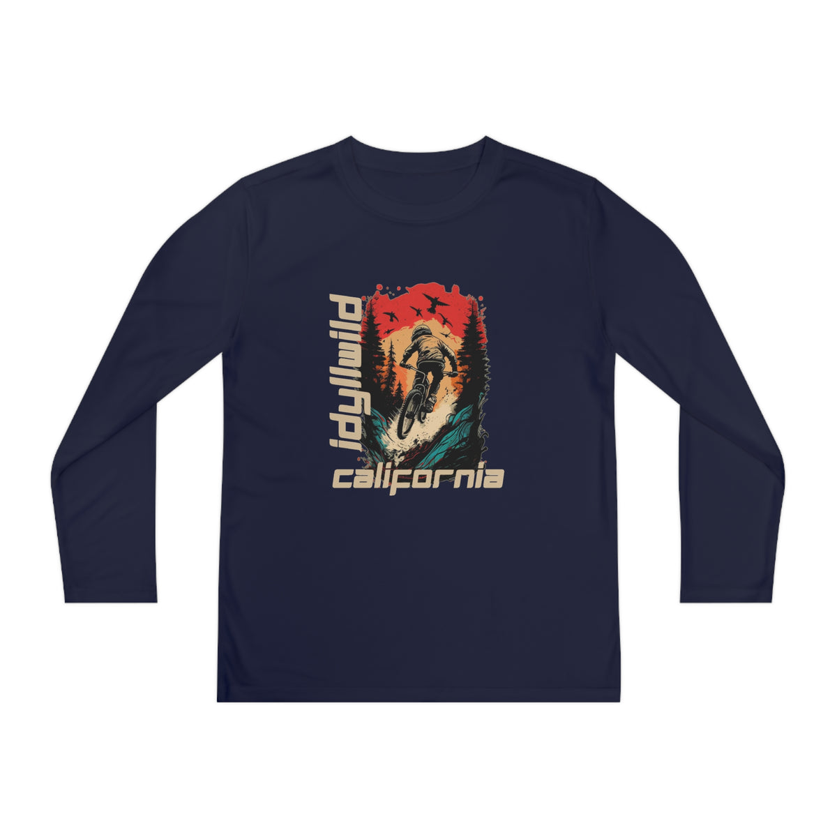 Idyllwild Mountain Biking Youth Long Sleeve Competitor Tee