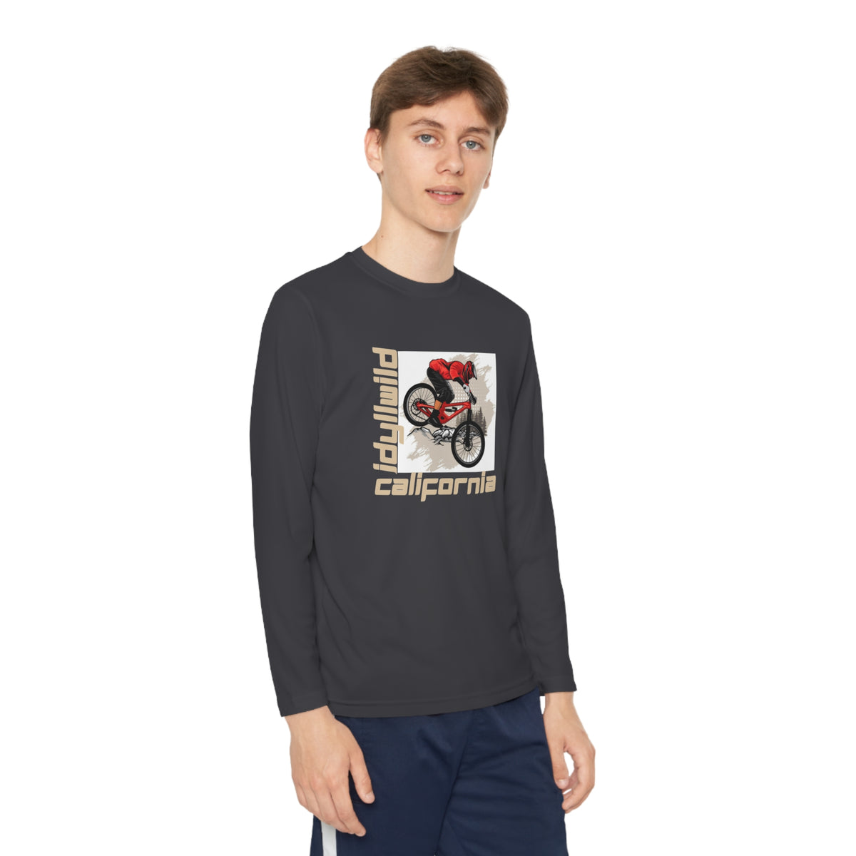 Idyllwild Mountain Biking Square II Youth Long Sleeve Competitor Tee