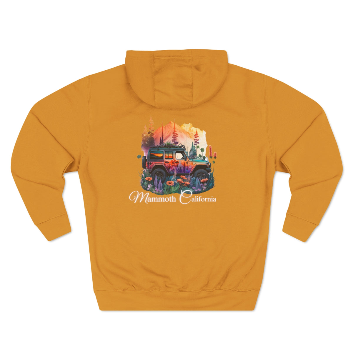 Mammoth California Jeep Floral Hoodie