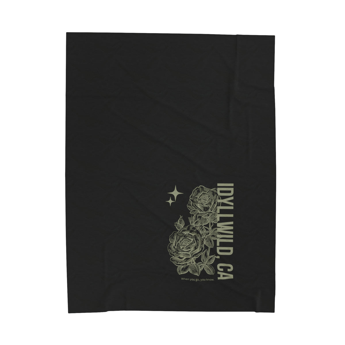 Velveteen Plush Blanket Idyllwild Rose