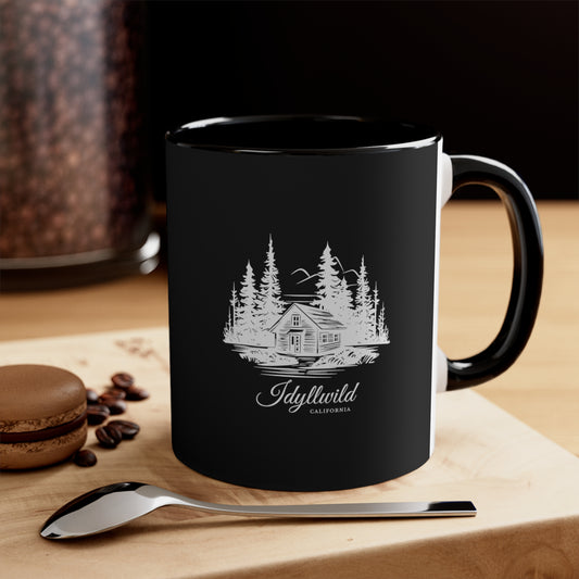 Black Idyllwild Cabin Accent Mug