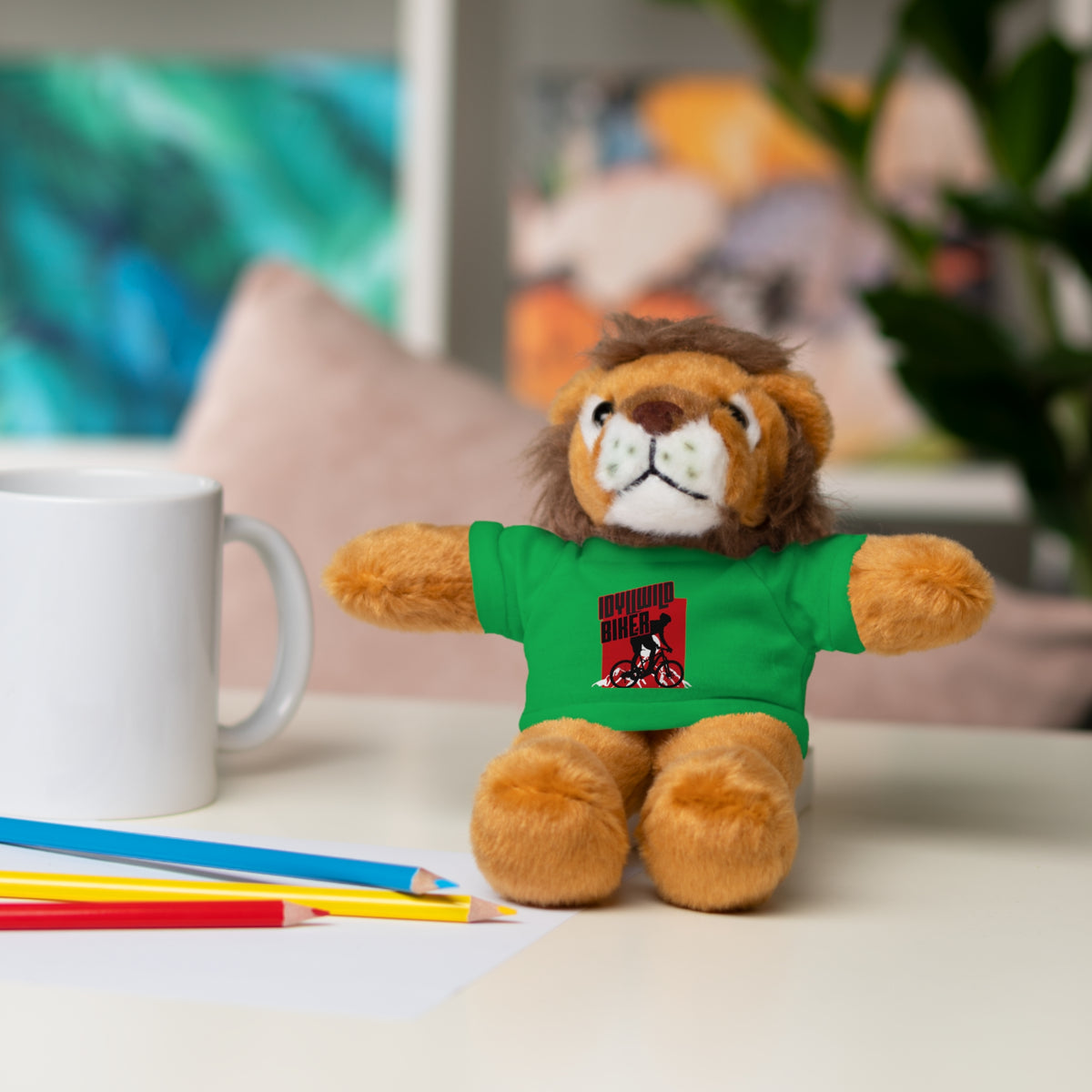 Stuffed Animals with Tee Idyllwild Mountain Biker