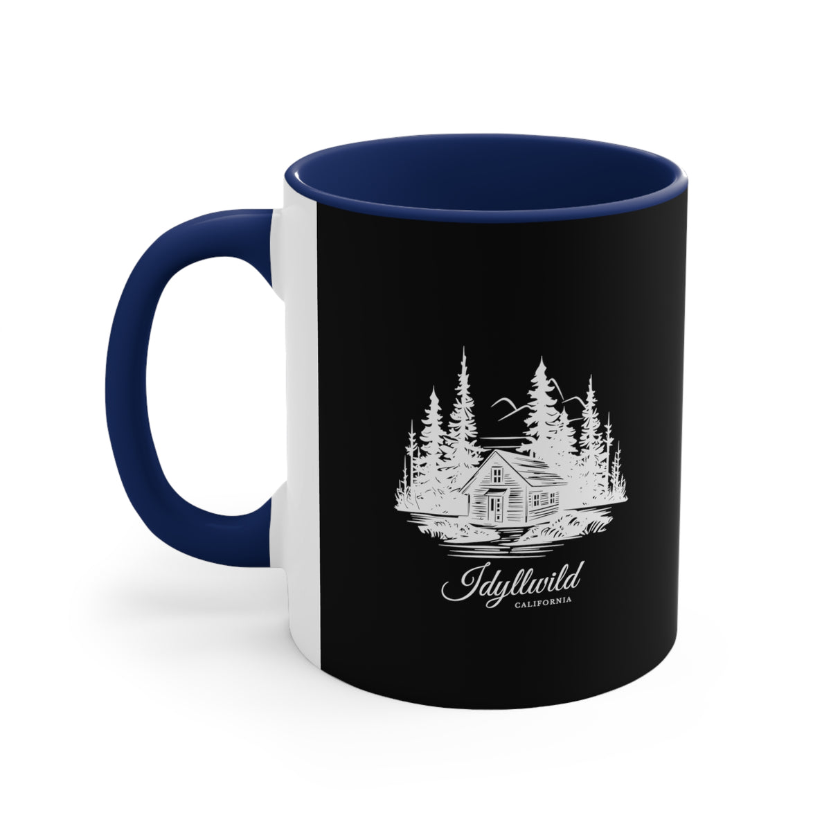 Black Idyllwild Cabin Accent Mug