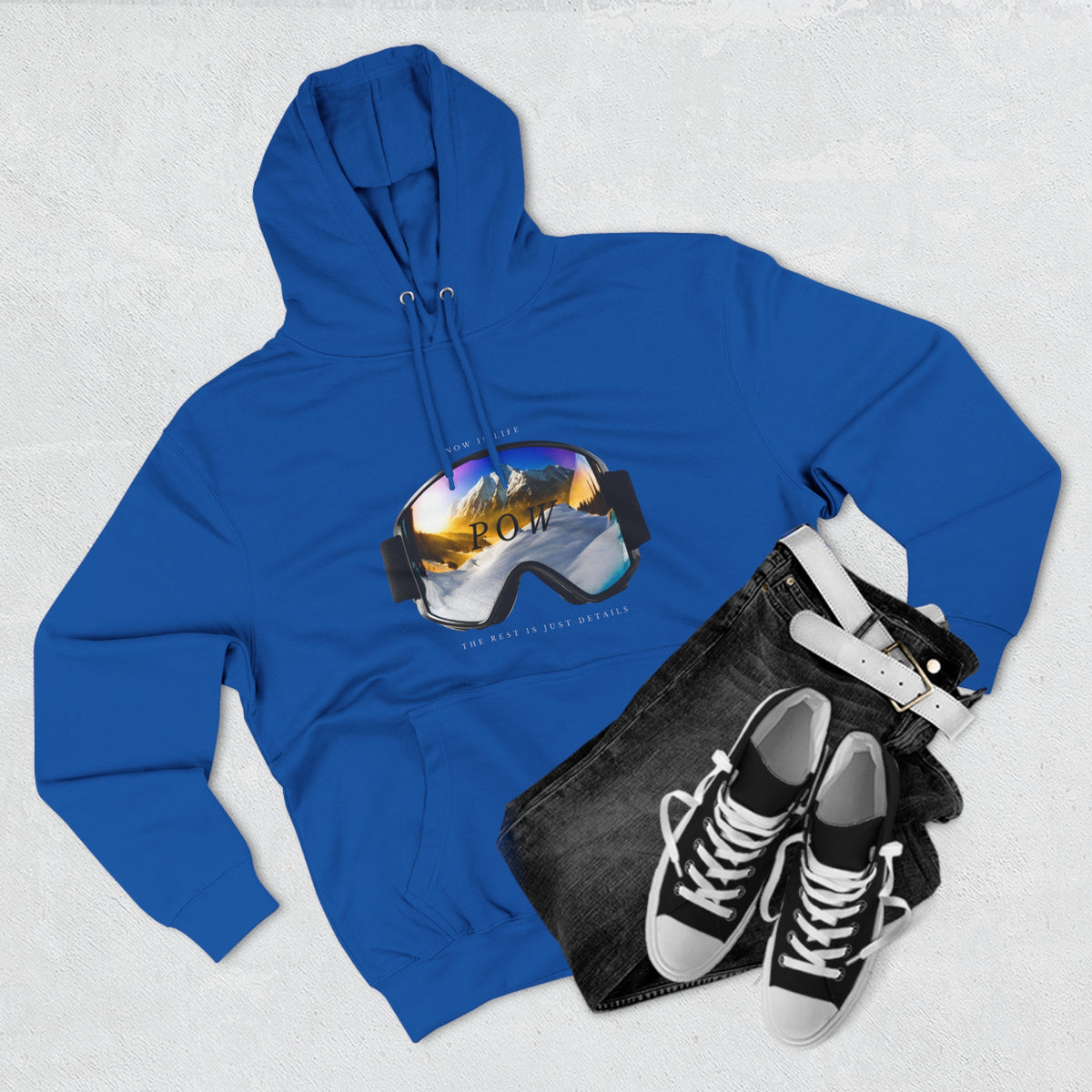 Snowboard  "POW" Hoodie