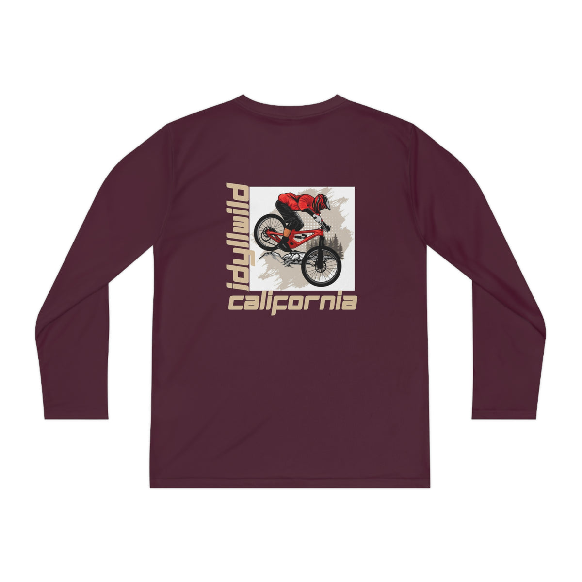 Idyllwild Mountain Biking Square II Youth Long Sleeve Competitor Tee