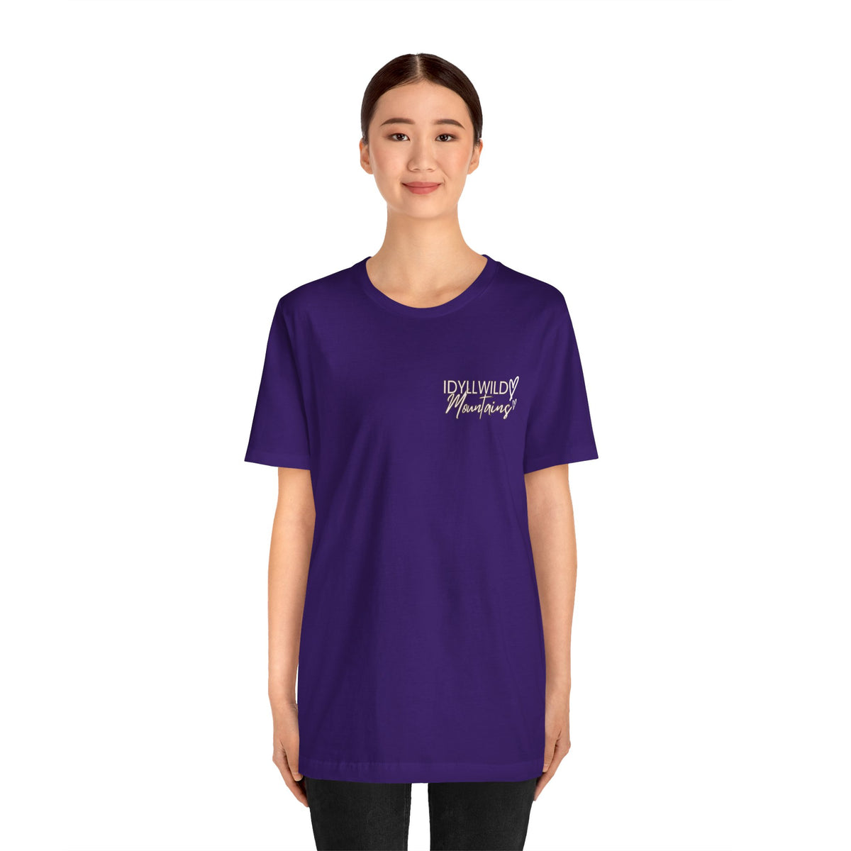 Womens Jersey Short Sleeve Idyllwild Mountains Heart T-shirt