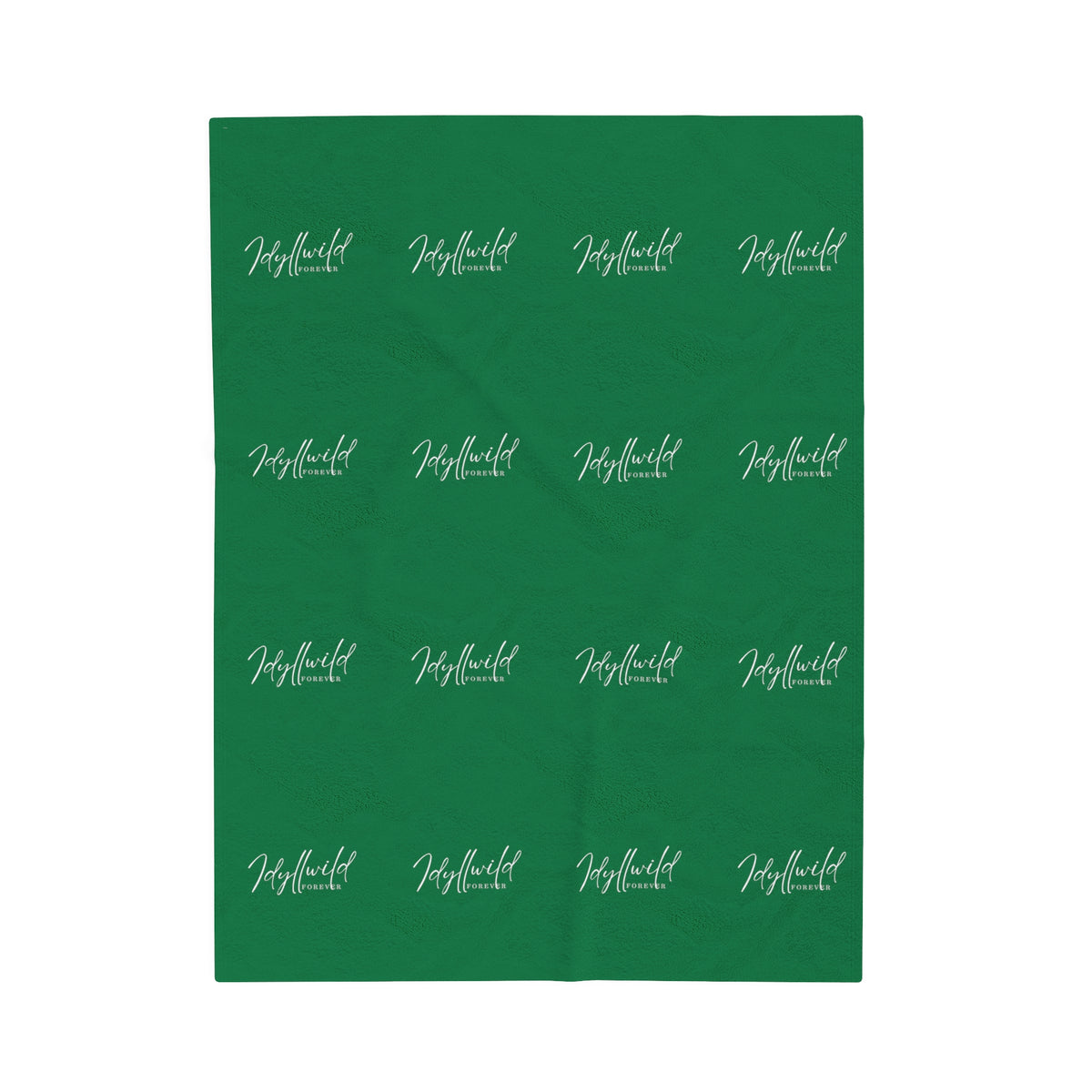 Velveteen Plush Blanket Idyllwild Forever Green