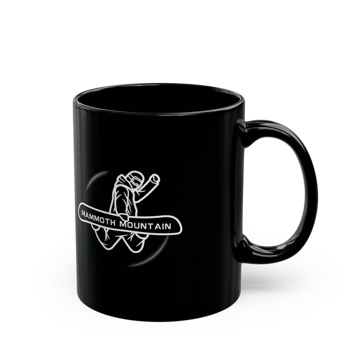 Mammoth Mountain Snowboarding Black Coffee Tea Mug