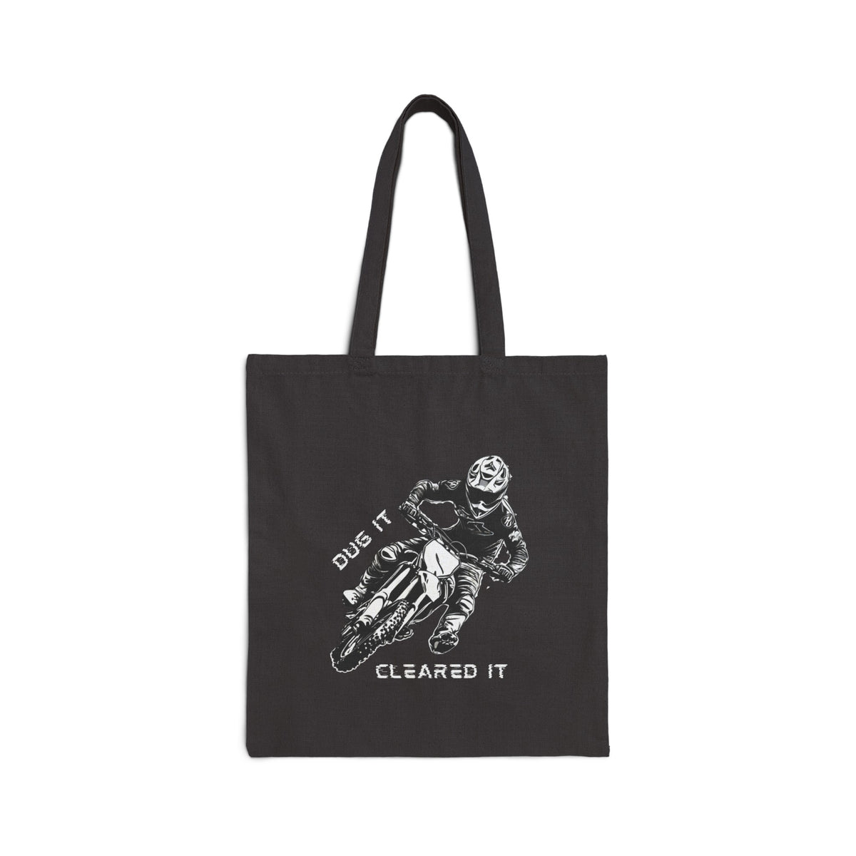 Dirt Bike Dug It Cleared It Cotton Canvas Tote Bag