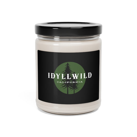 Scented Soy Candle, 9oz Idyllwild Green Pie Badge Black Label