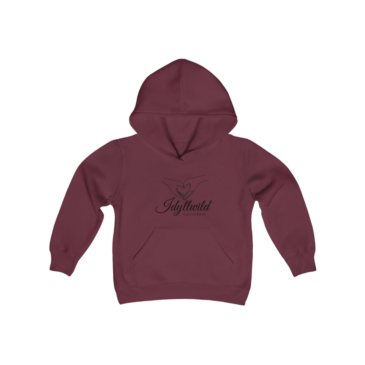 Youth Heavy Blend Hooded Sweatshirt Heart Hands Idyllwild