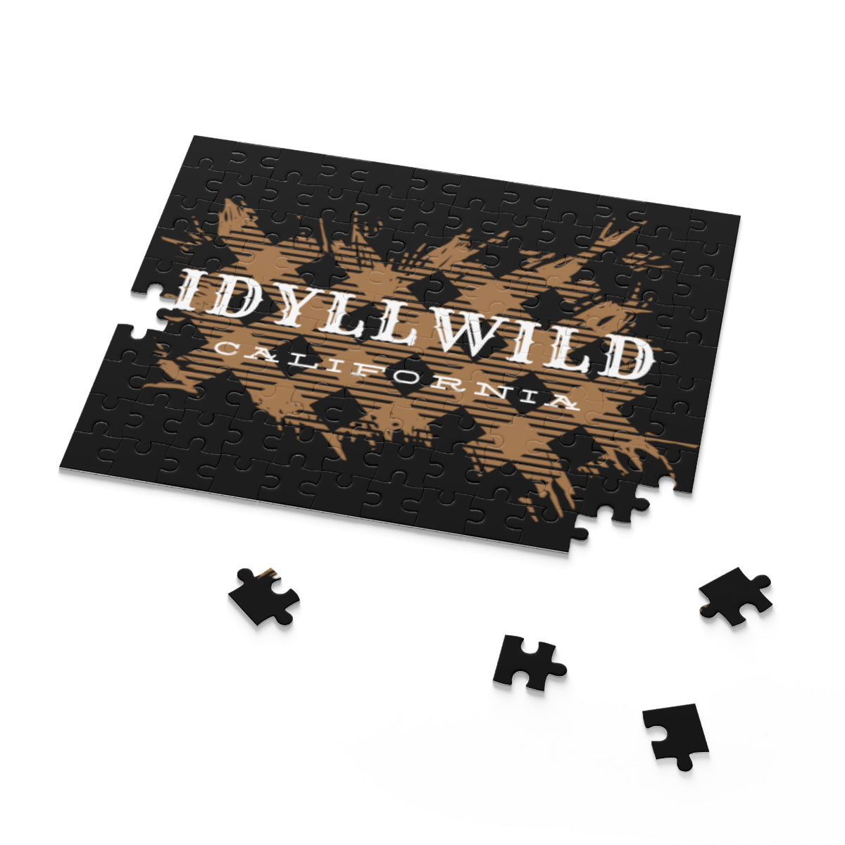 Puzzle (120, 252, 500-Piece) Idyllwild California Tan Plaid Easy