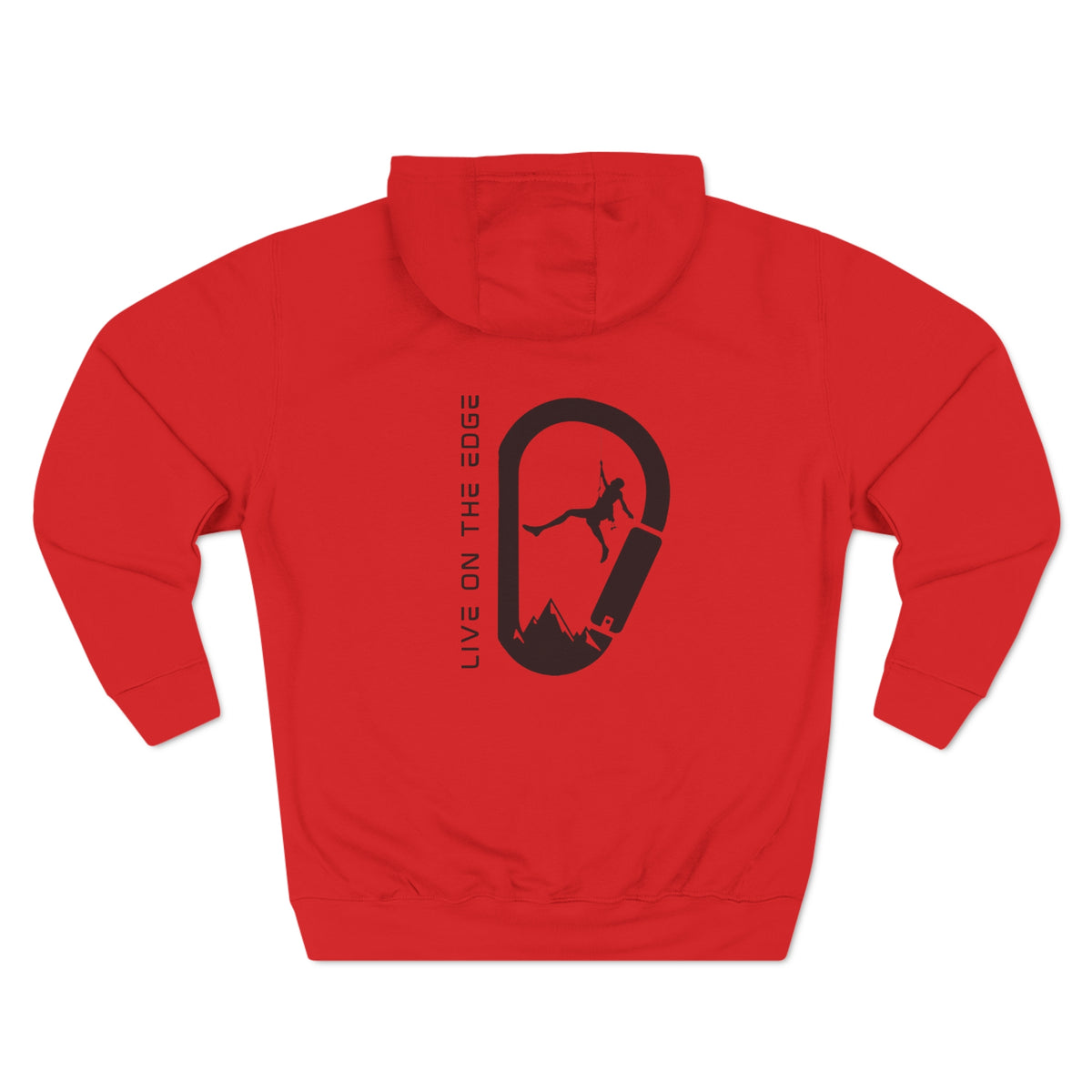 "Live on the Edge" Rock Climbing Hook Hoodie