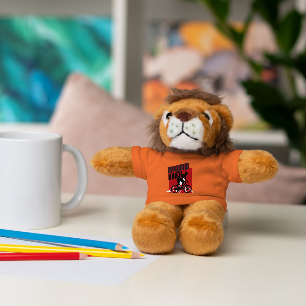 Stuffed Animals with Tee Idyllwild Mountain Biker