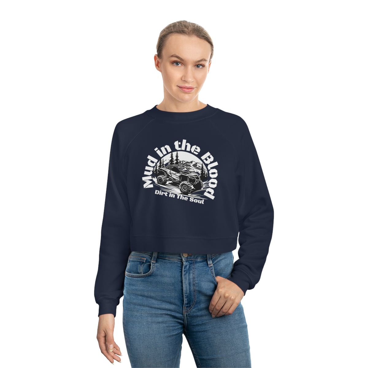Can Am Mud in the Blood Dirt in the Soul Cropped Fleece Pullover