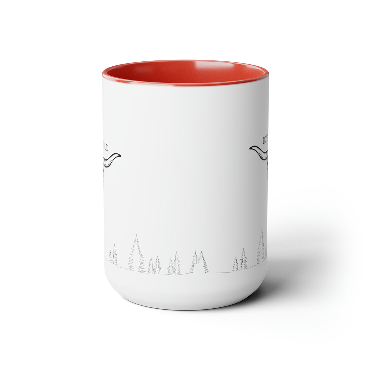 Two-Tone Coffee Mugs, 15oz Longhorn Pines