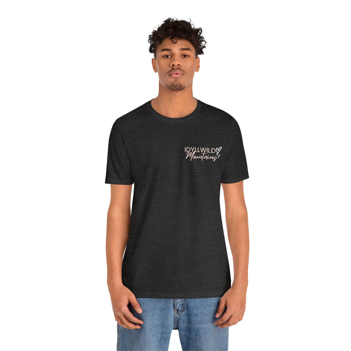 Womens Jersey Short Sleeve Idyllwild Mountains Heart T-shirt