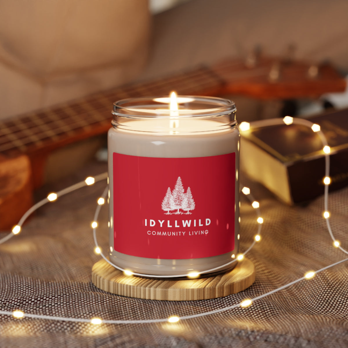 Scented Soy Candle, 9oz Idyllwild Community Red